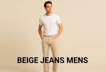 beige jeans mens