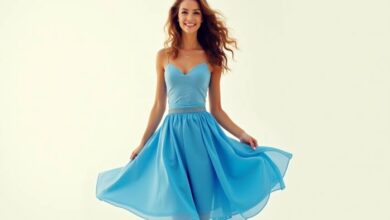 How to Pair a Blue Skirt with Tops, Shoes & Accessories
